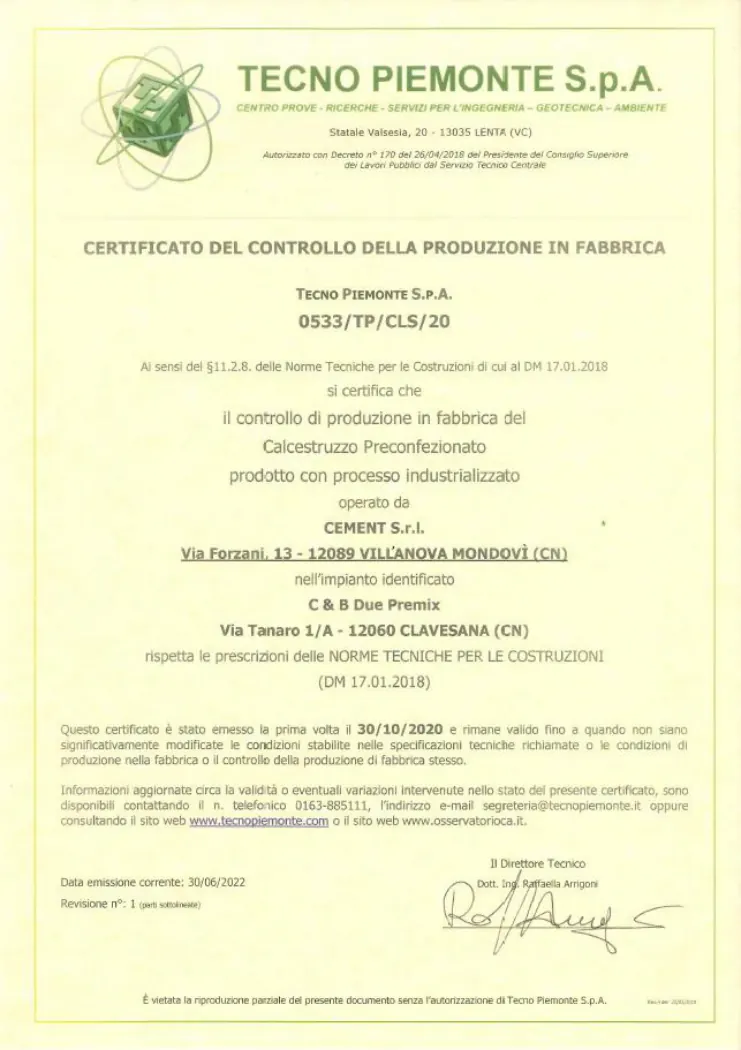 Anteprima: Controllo della produzione in fabbrica · 0533/TP/CLS/20